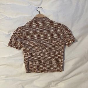 vintage, brown, forever 21 cropped tee